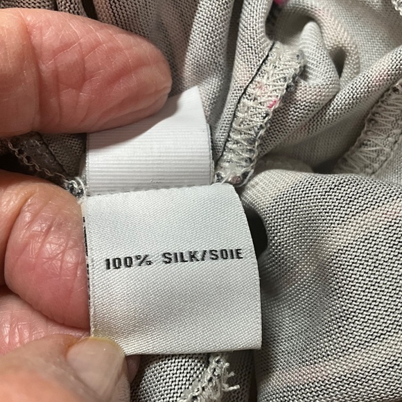 DIANE VON FURSTENBERG 100% Silk Crepe Mock Wrap Short Sleeve Dress Side Tie Sz 4 - Picture 9 of 11